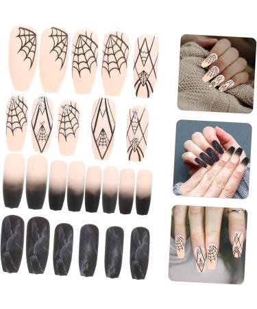4 Sets Halloween Fake Nails Manicure Patch DIY Manicure Supply Halloween Rhinestone Fake Nails Women Fake Nails Manicures Charm Nail Art Patches Nails for Women Nails Press minkissy - Buy Online on GoSupps.com