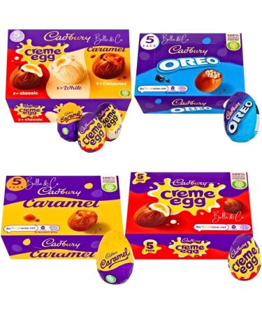 Multipack Chocolate Easter Eggs With 4 Boxes of Mixed Easter Eggs | 5x Oreo 5x Caramel 5x Creme Egg & 5x Mixed Classic White & Caramel Eggs | Easter Chocolates | 200g - Buy Online on GoSupps.com
