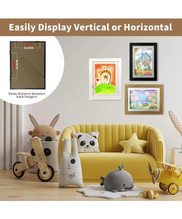 Leejard A4 White Picture Frame Set for Children's Drawings - Interchangeable Wood Frames for Artwork Storage & Room D cor - Buy Online on GoSupps.com