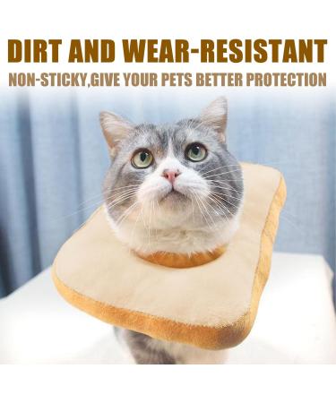 1 Piece Of Toast Cat Collar Cute Pet Collar Adjustable Cat Cone Collar Cat Wound Anti-Licking Cervical Spine Protection Collar Suitable For Cervical Spine Protection And Postoperative Recovery - Buy Online on GoSupps.com