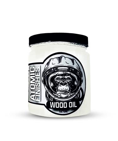 Atomic FINISHES Wood Finish Cutting Board Oil | Non-Toxic Mineral Oil Food Grade | 12oz of Premium Wood Oil | Best for Wood Furniture Cutting Boards Bowls Tables Leather Metal Vinyl Plastic. 12 Ounce