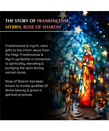 Frankincense Myrrh & Rose of Sharon Anointing Oils | Balsamic Earthy and Sweet | Holy Oil for Prayer and Protection | Made with Biblical Spices and Blessed Virgin Olive Oil from Jerusalem - Buy Online on GoSupps.com