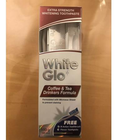 White Glo Premium Intensive Extra Whitening Toothpaste & Toothbrush - 100ML for Coffee & Tea Drinkers | International Shipping Available - Buy Online on GoSupps.com