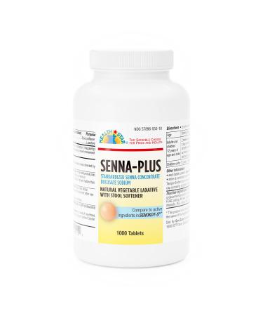 GeriCare Senna Plus Laxative Tablets 50 mg / 8.6 mg Strength Docusate Sodium / Sennosides (1000 Tablets)