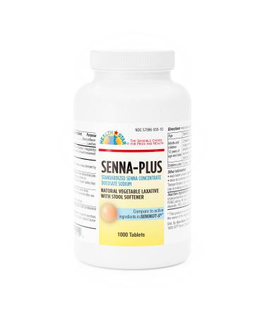 GeriCare Senna Plus Laxative Tablets 50 mg / 8.6 mg Strength Docusate Sodium/Sennosides (1000 Tablets)