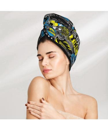 Hair Towel Wrap Quick Drying Turban & Buttoned Head Towel for Fast Hair Drying | Goal Time - Buy Online on GoSupps.com