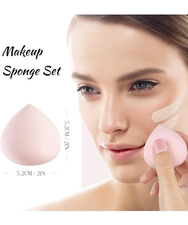Latex-Free Beauty Blender Set for Foundation - 4pcs Soft Pink Sponges for Flawless Makeup Application - Buy Online on GoSupps.com