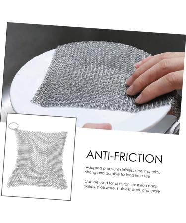 Wire Mesh Cast Iron Skillet Cleaner Scrubber BBQ Grills Easy Rinsing Cleaning Tools Cast Iron Dish Cleaning Brush Dish Scouring Pad Cleaning Sponge Stainless Steel Car Wash Scraper1084 - Buy Online on GoSupps.com