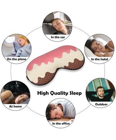 Soft Blackout Eye Mask for Sleeping - Adjustable Straps & Light Chocolate Cream Design for Women | Travel-Friendly No Pressure Eye Mask - Buy Online on GoSupps.com