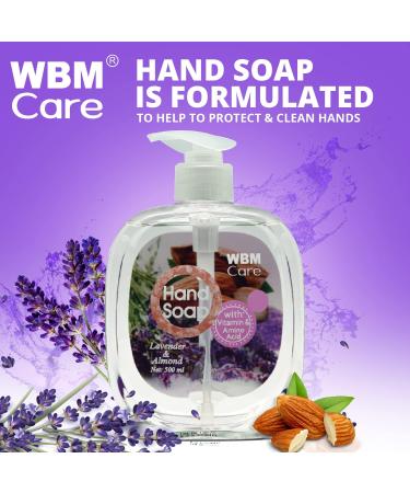 WBM Care Himalayan Pink Salt Lavender & Almond Hand Soap 16.9 oz - Pack of 3, Nourishing and Smooth Formula - Buy Online on GoSupps.com