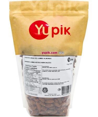 Yupik Roasted Unsalted Jumbo Almonds 1 kg Kosher Gluten-Free Large Almonds Crunchy Nuts Lightly Roasted No Added Salt Source of Fiber & Protein Savory Snacks - Buy Online on GoSupps.com