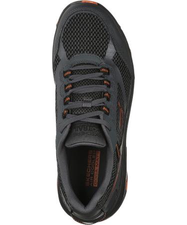 Skechers Men's GoRun Altitude Trail Shoe 10.5 - Charcoal/Orange/Black | Air Cooled Foam for Walking, Running, Hiking - Buy Online on GoSupps.com