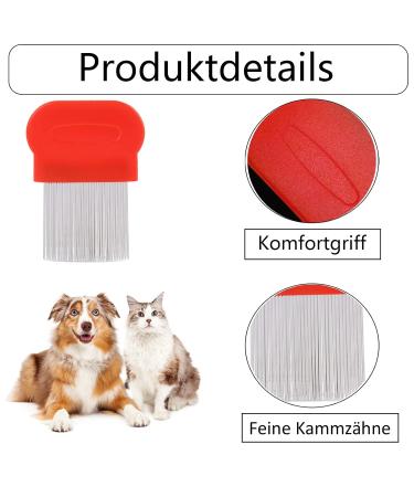 3-Piece Lice Comb Set for Cats & Dogs | Nissenkamm Scales Comb for Long Hair | Remove Lice & Dandruff | Green Red Blue - Buy Online on GoSupps.com