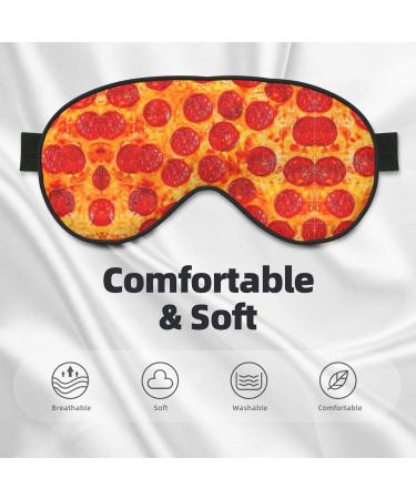 3D Pizza Pepperoni Mask - Adjustable Soft Blindfold for Deep Sleep Relaxation & Travel | Perfect for Meditation & Comfort - Buy Online on GoSupps.com