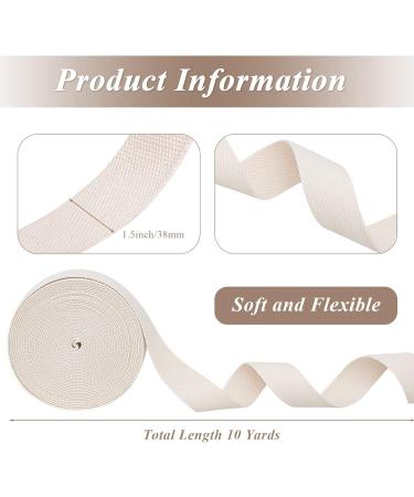 10 Yards Heavy Cotton Webbing for Dog Leashes and DIY Projects - 1.5 Inch Off-White - Buy Online on GoSupps.com