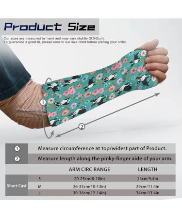 Waterproof Floral Bulldog Print Cast Cover for Kids | Reusable Shower Arm Sleeve - Medium Size - Buy Online on GoSupps.com