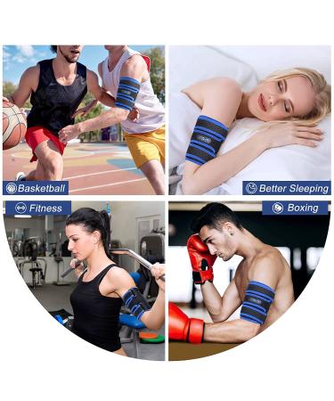 Compression Arm Brace for Bicep & Tricep Pain Relief, Size M - Ideal for Tendonitis, Muscle Strains, and Post-Exercise Recovery - Men & Women - Buy Online on GoSupps.com