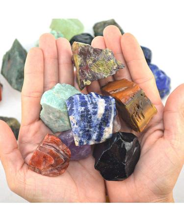3 lbs Bulk Rough Madagascar Stones Mix - Large Natural Raw Stones for Tumbling, Cabbing, and Crystal Healing - Buy Online on GoSupps.com