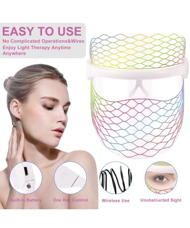 Yofuly LED Facial Mask | 7-Color Light Therapy for Anti-Aging & Skin Rejuvenation - Wireless & Portable - Buy Online on GoSupps.com