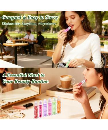 Lot de 6 brillants l vres hydratantes bille aromatis es aux fruits naturellement brillantes et durables pour femmes et filles - Buy Online on GoSupps.com