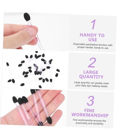Mipcase 100pcs Eye Shadow Stick Disposable Lip Eyeshadow Sponge Applicator Eye Makeup Tools Miss Mix 7.5x0.5cm Black - Buy Online on GoSupps.com