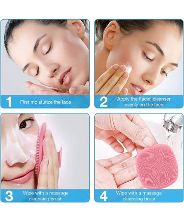 Silicone Facial Cleansing Brush for Women - Gentle Face Scrubber for Exfoliation and Massage - Buy Online on GoSupps.com