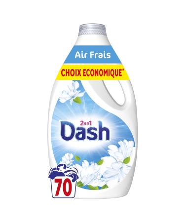 Dash 2-in-1 Liquid Detergent 70 Washes Fresh Air Ultra Cleaning Technology and Long-Lasting Freshness Removes Dirt and In