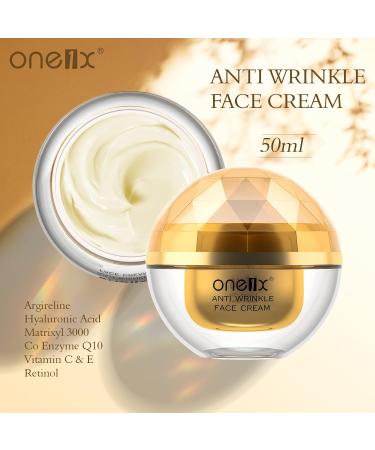 Anti Aging Face Cream with Retinol Hyaluronic Acid & Vitamin C - Moisturizer for Wrinkles & Fine Lines | Organic Day & Night Firming Cream 50ML - Buy Online on GoSupps.com