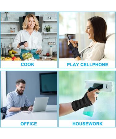 AOOWU Adjustable Wrist Support Brace with Metal Splint - Pain Relief for Carpal Tunnel, Sprains, Tendonitis - Breathable Design - L Left - Buy Online on GoSupps.com