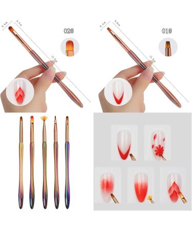 Creative Nail Art Pen With Colorful Handle Line Drawing And Phototherapy Nail Art Brush Convenient And Fun Tool Pull Wire Nail Pen 05 - Buy Online on GoSupps.com