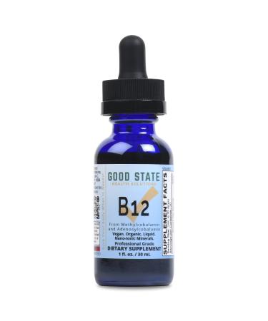 Good State Ionic B12 Men and Women s Liquid Nano Ionic Dietary Supplement 1 Ounce Bottle