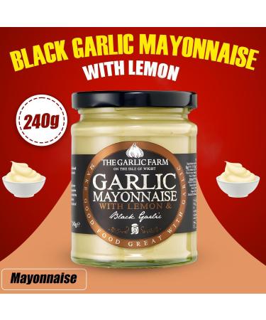 Garlic Farm Mayonnaise Jar Pick N Mix - Choose From 4 Flavours | Black-Garlic Garlic-Mayonnaise Garlic-Mayo with Chilli Toasted Garlic-Mayonn - Pack of 2 x 240g - Buy Online on GoSupps.com