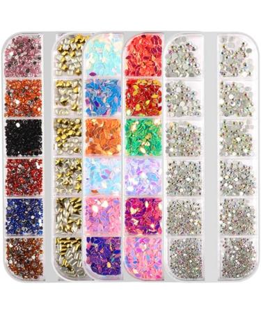 RIYAN Nail Tools Set Manicure Varnish Starry Foil Sticker Glitter Flake Drill Nail Art Pen - Buy Online on GoSupps.com