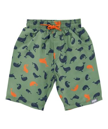 Sterntaler Baby - Boys Swim Shorts Whales Swim Trunks 116 Green