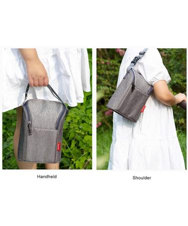 Baby Bottle Thermal Bag - Waterproof Insulation Tote for Breast Milk Storage - Gray - Buy Online on GoSupps.com