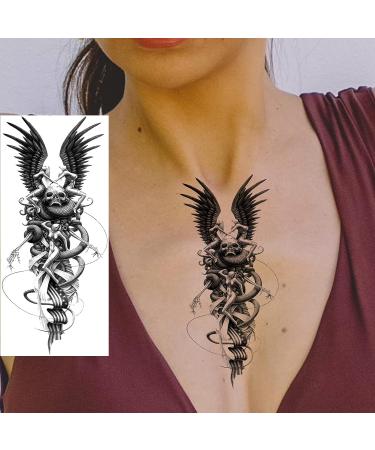 Briyhose 10 Sheets Realistic Temporary Tattoos for Women - Skull Flower Arm Sleeve, Rose Snake Floral Design - Adult Girl Body Art Sticker - Buy Online on GoSupps.com