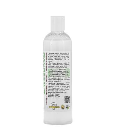 Health and Wisdom Magnesium Gel 12 fl oz - Natural Muscle Relief & Relaxation - Buy Online on GoSupps.com