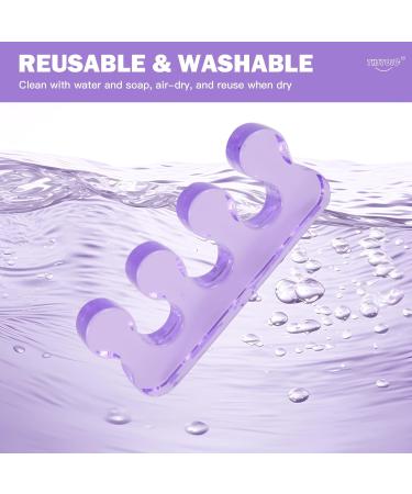 Toe Separators for Women - Silicone Pedicure Spacers & Gel Toe Spreaders for Nail Polish & Toenail Painting (2 Pairs - Buy Online on GoSupps.com