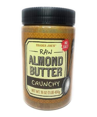 Trader Joe's Raw Crunchy Almond Butter - No Salt, 16 Oz (2 Pack) - Buy Online on GoSupps.com