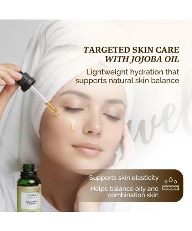 Ewela Jojoba Oil 100% Pure Cold Pressed 1 Fl Oz Lightweight Non-Greasy Carrier Oil for Skin Hair Aromatherapy Unrefined - Buy Online on GoSupps.com