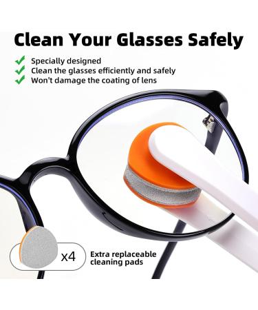 Glasses Cleaner Kit - Eyeglass Cleaner Spray & Microfiber Cloth Set with Portable Repair Kit - Safe for All Lens - White - Buy Online on GoSupps.com