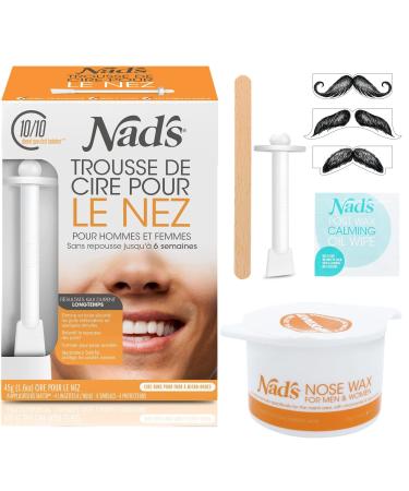 Nad’s Nose Wax Kit for Men and Women - Quick and Easy Nose Hair Removal Kit, Wax Kit
