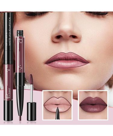Buy Double Head Lipper Waterproof Lip Gloss & Lip Balm - 2-in-1 Matte Lipstick Long-Lasting Highly Pigmented Velvet #09 | International Shipping - Buy Online on GoSupps.com