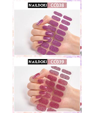 NAILDOKI Nail Stickers - 12 Sheets x 16 Pieces Full Wraps - Self-Adhesive Gel Nail Art Decals for Women and Girls - Buy Online on GoSupps.com