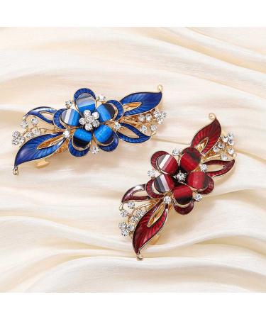 Jovono Red Wedding Hair Clip | Bridal Hairpins & Flower Headpiece for Women & Girls - Perfect Hair Accessories - Buy Online on GoSupps.com