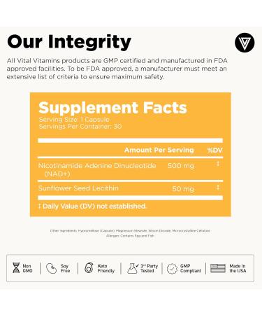 Vital Vitamins Resveratrol Capsules + NAD+ Supplement - Buy Online on GoSupps.com