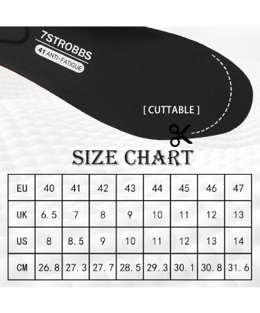 Buy Work Comfort All-Day Insoles for Men | Non-Slip Shock Absorbing Shoe Inserts for Foot Pain Relief - US-11 Black - Buy Online on GoSupps.com