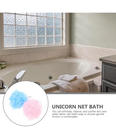 Beavorty 2pcs Unicorn Bath Balls - Exfoliating Body Cleaners & Cartoon Shower Net Scrubbers - Fun Bathing Accessory for All Ages - Buy Online on GoSupps.com