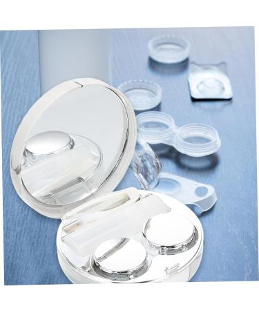 Partykindom Double Box Glasses Case & Contact Lens Holder - Travel-Friendly Organizer with Mirror for Eye Care & Makeup - Buy Online on GoSupps.com