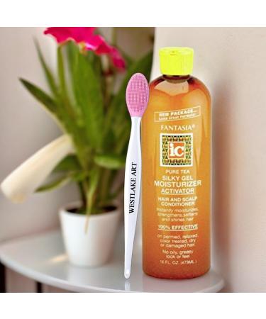 Fantasia Moisturizing Hair Gel 16oz - Deep Hydration & Frizz Control for Curly/Wavy Hair - Aloe Vera & Vitamin E + Nose Cleaning Brush Pack of 2 - International Shipping Available - Buy Online on GoSupps.com